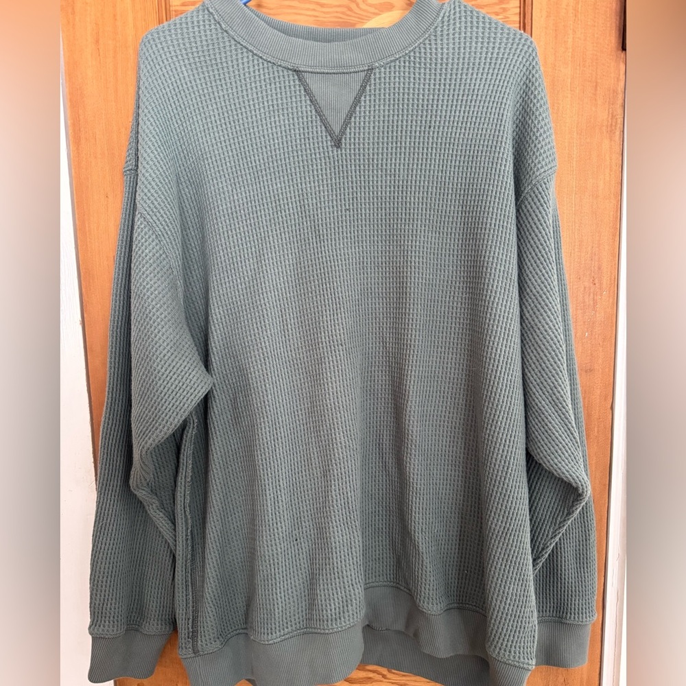 Aerie Waffle Knit thermal - Olive